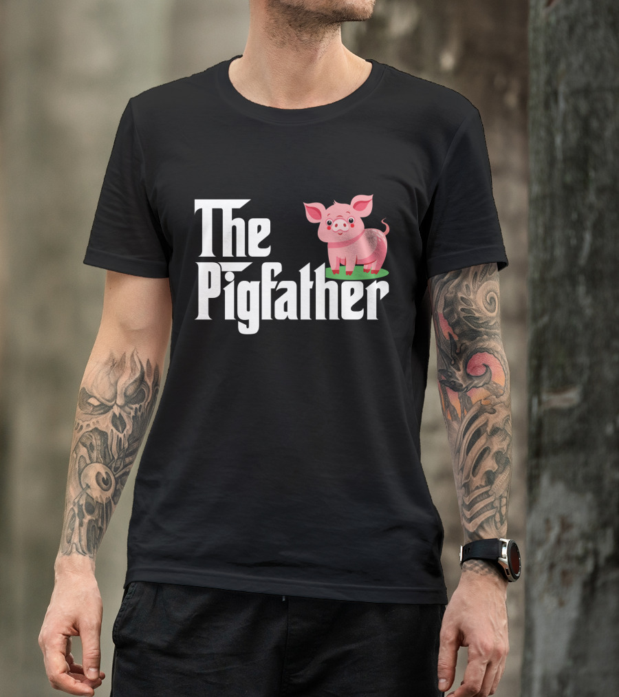 The Pigfather Mafia Movie Parody Pig T-Shirt