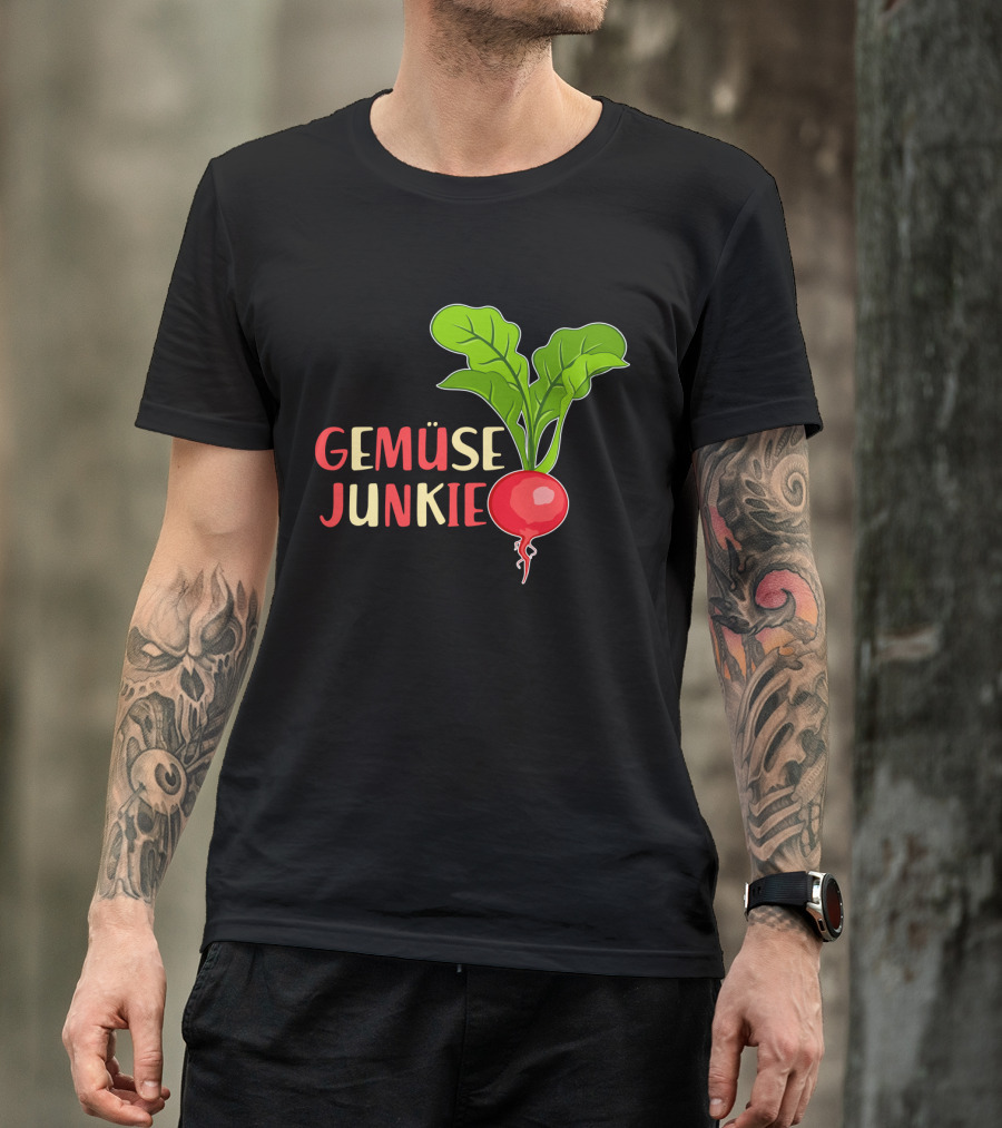 Gemüse Junkie Radish Enthusiast Vibrant Vegetable Lover T-Shirt
