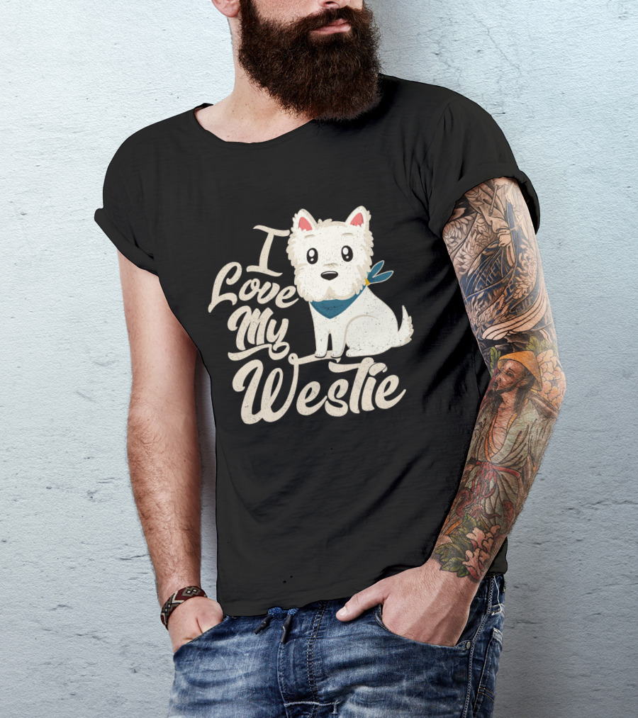 I Love My Westie Cute Dog T-Shirt