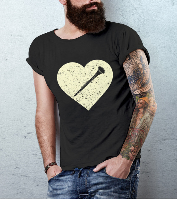 Heart Shaped Love To Play The Oboe Musician T-Shirt