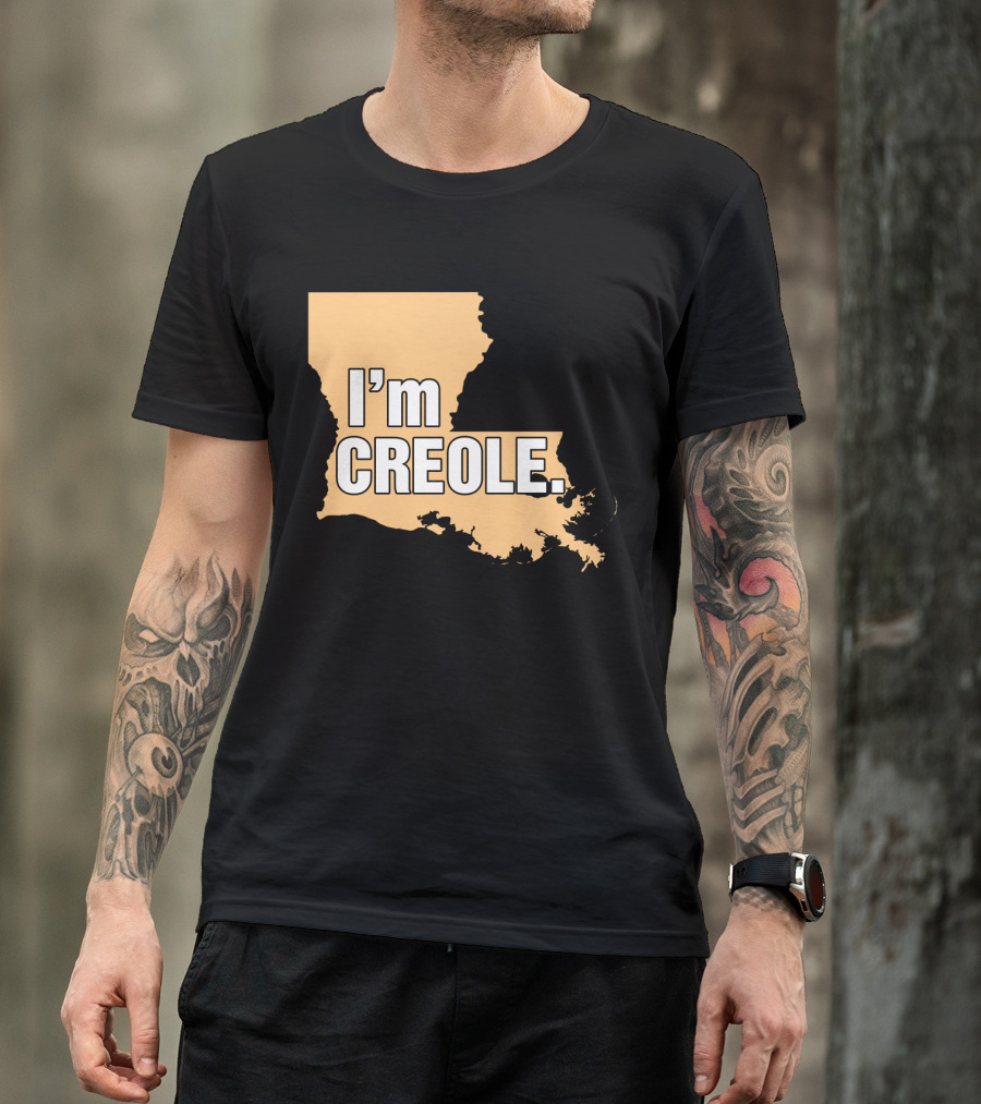 I'm Creole Louisiana Map T-Shirt