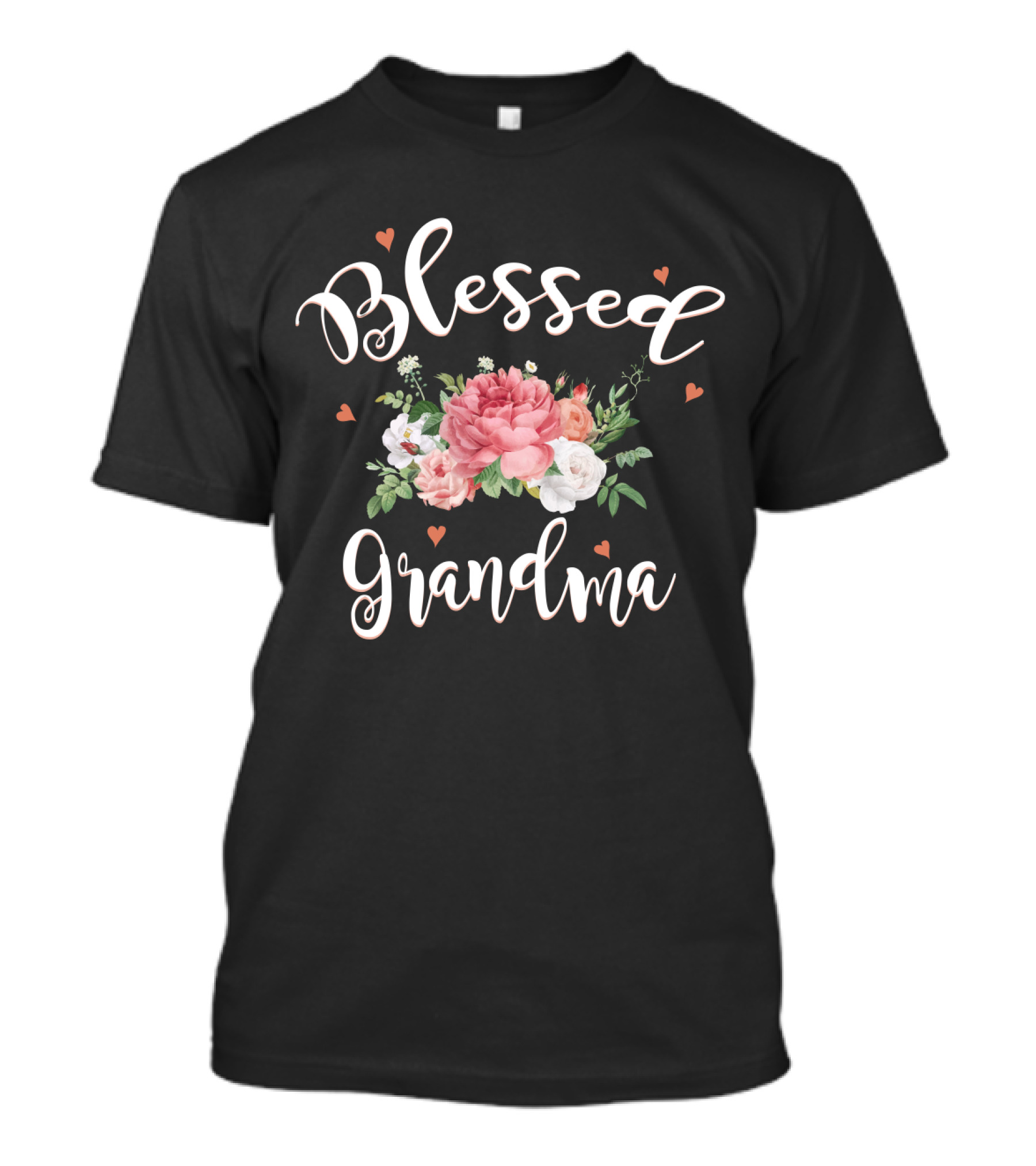 Blessed Grandma Floral Heart T-Shirt