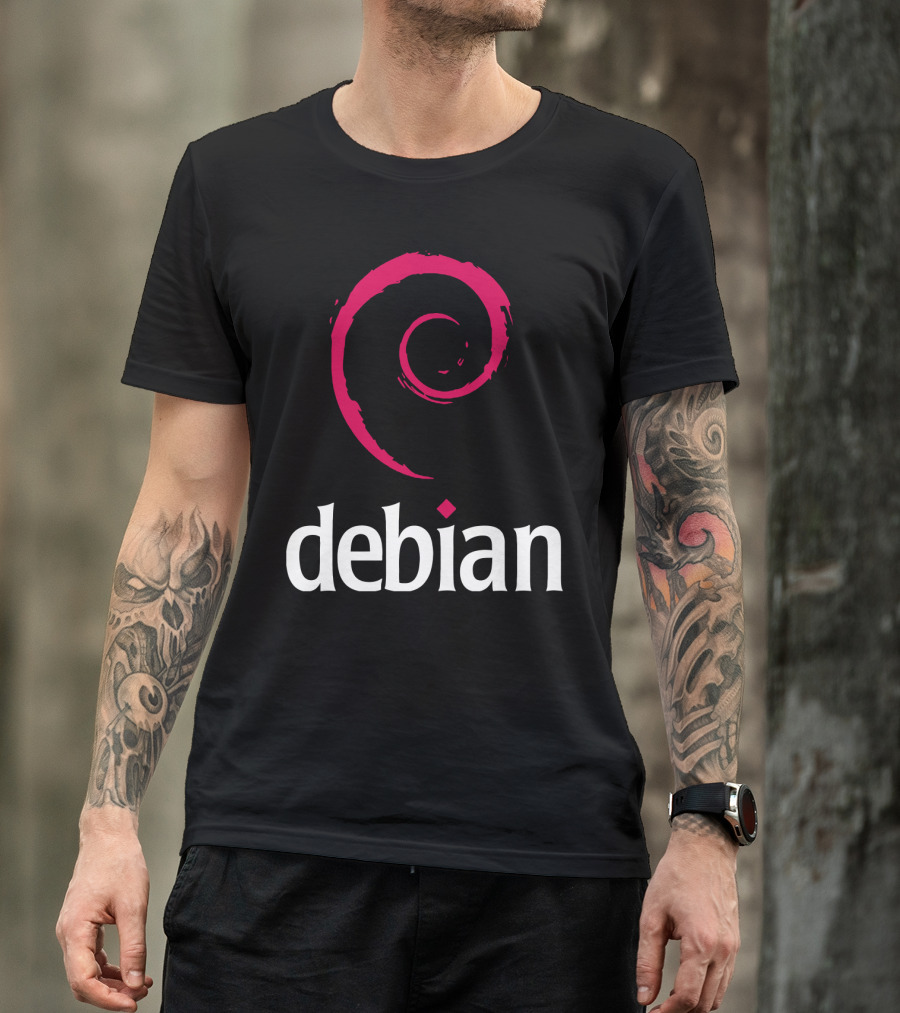 Debian Linux Logo Spiral T-Shirt