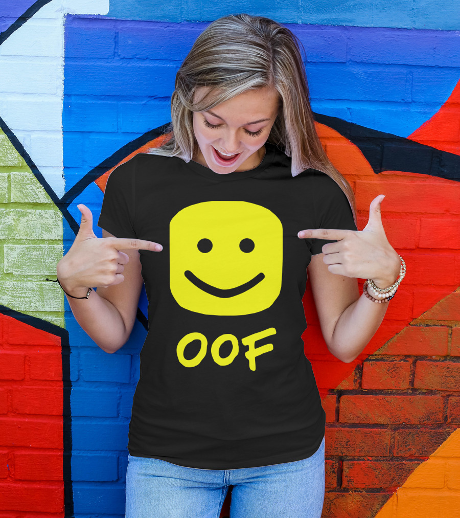 Oof Blox Meme For Non-Noobs With Smiley Face Image T-Shirt