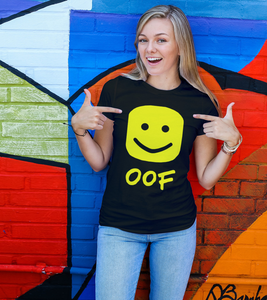Oof Blox Meme For Non-Noobs With Smiley Face Image T-Shirt