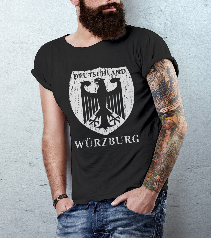 Deutschland Würzburg German Eagle Emblem T-Shirt
