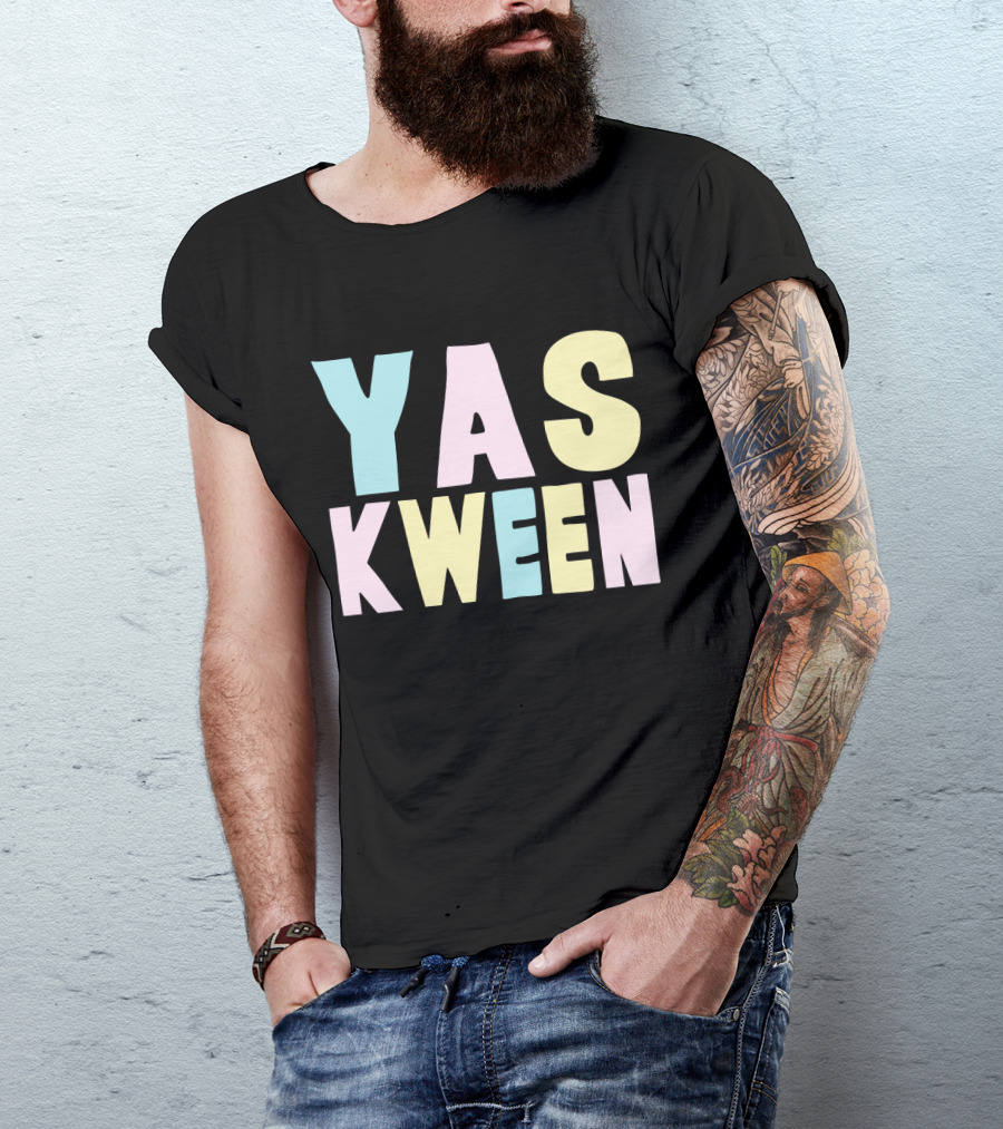 Yas Kween City Yas Queen Multicolor Bold Letters T-Shirt
