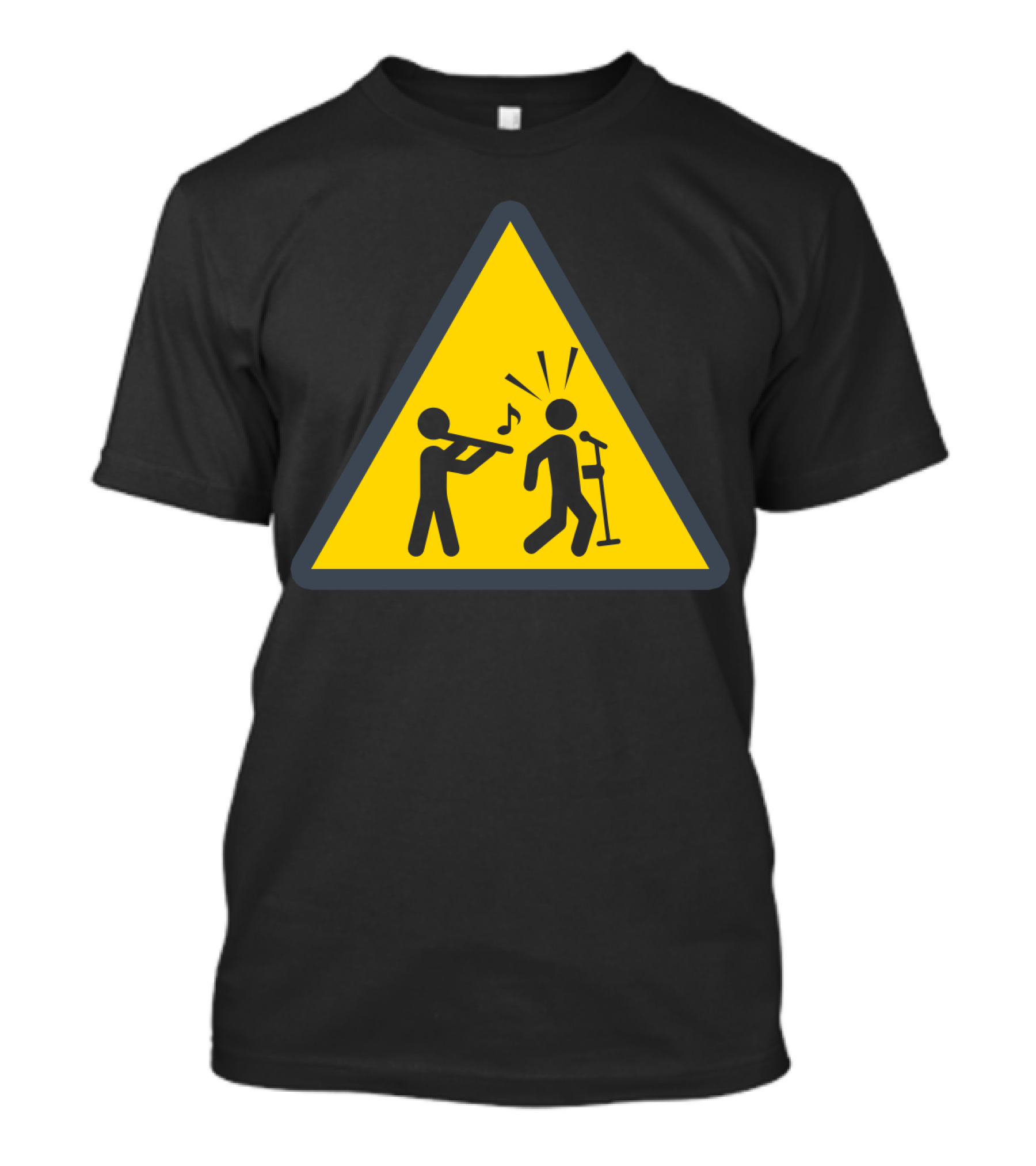 Warning Sign Funny Flute Player Annoying Singer T-Shirt