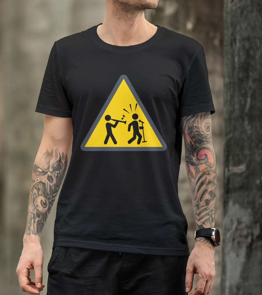 Funny Oboe Caution Sign Musicians Warning T-Shirt
