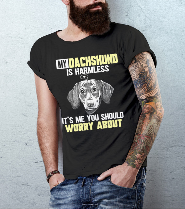 MY DACHSHUND IS HARMLESS IT'S ME YOU SHOULD WORRY ABOUT T-Shirt