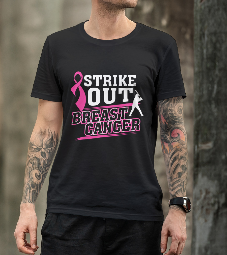 Strike Out Breast Cancer Awareness Baseball T-Shirt
