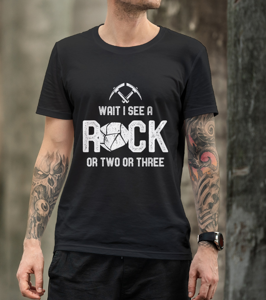 Wait I See A Rock Or Two Or Three T-Shirt