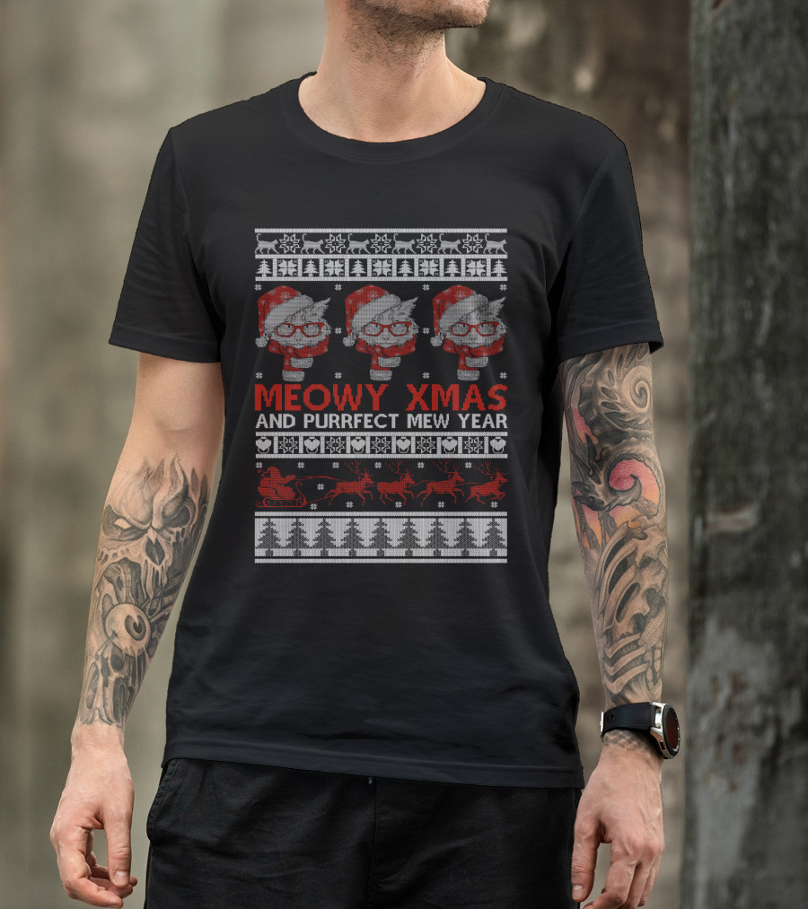 MEOWY XMAS AND PURRFECT MEW YEAR T-Shirt