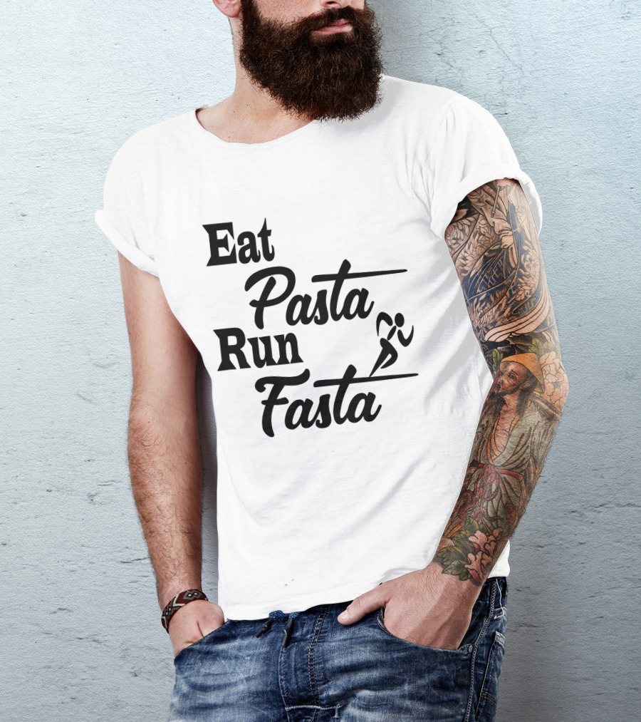 Eat Pasta Run Fasta Running T-Shirt
