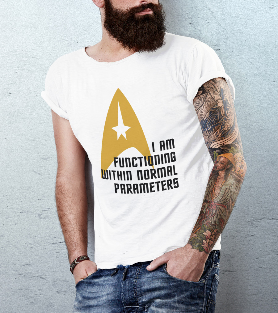 I AM FUNCTIONING WITHIN NORMAL PARAMETERS STAR TREK ICONIC DELTA T-Shirt