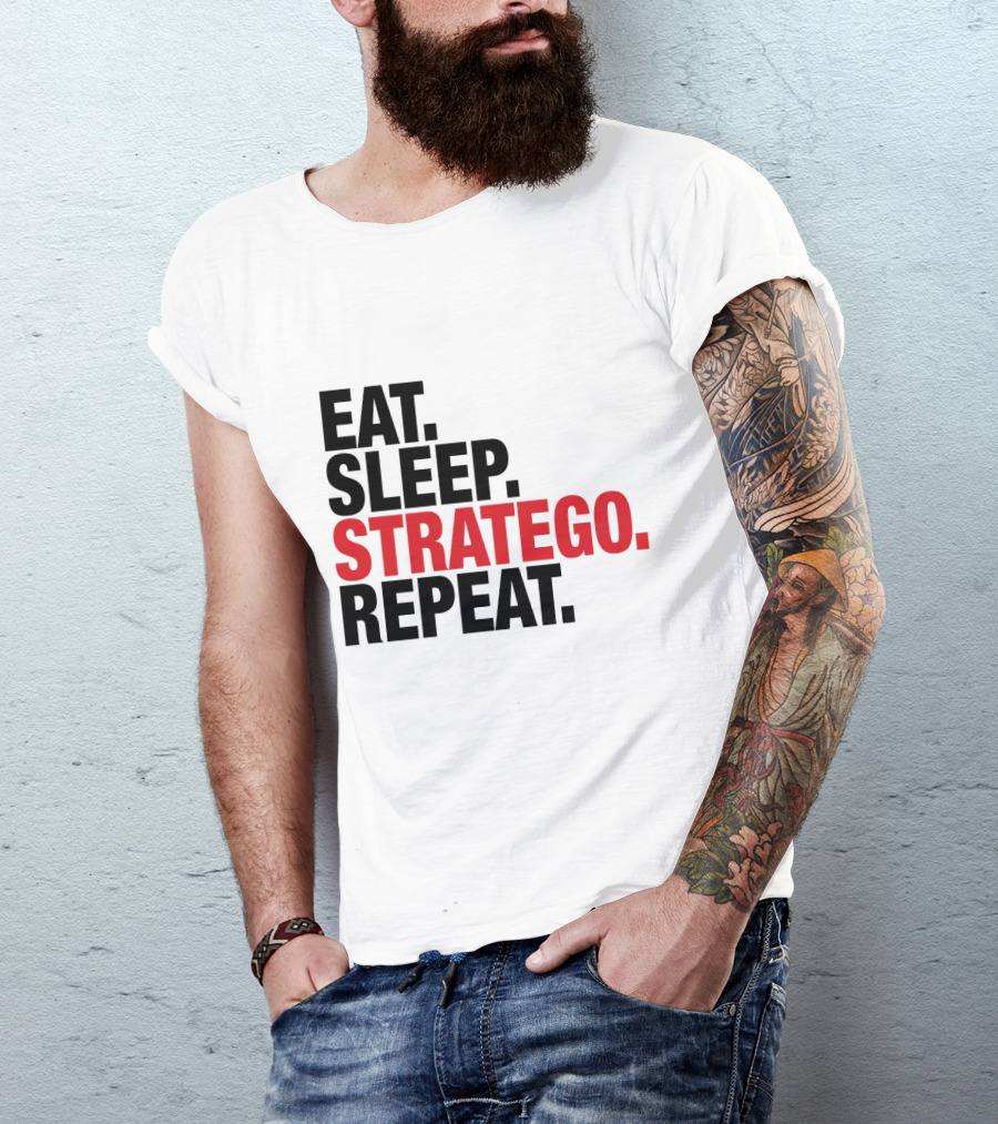 EAT SLEEP STRATEGO REPEAT BOARD GAME CYCLE T-Shirt