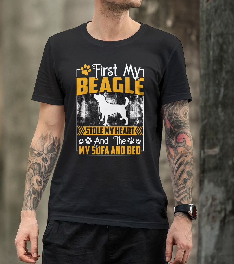 First My Beagle Stole My Heart And The My Sofa And Bed T-Shirt