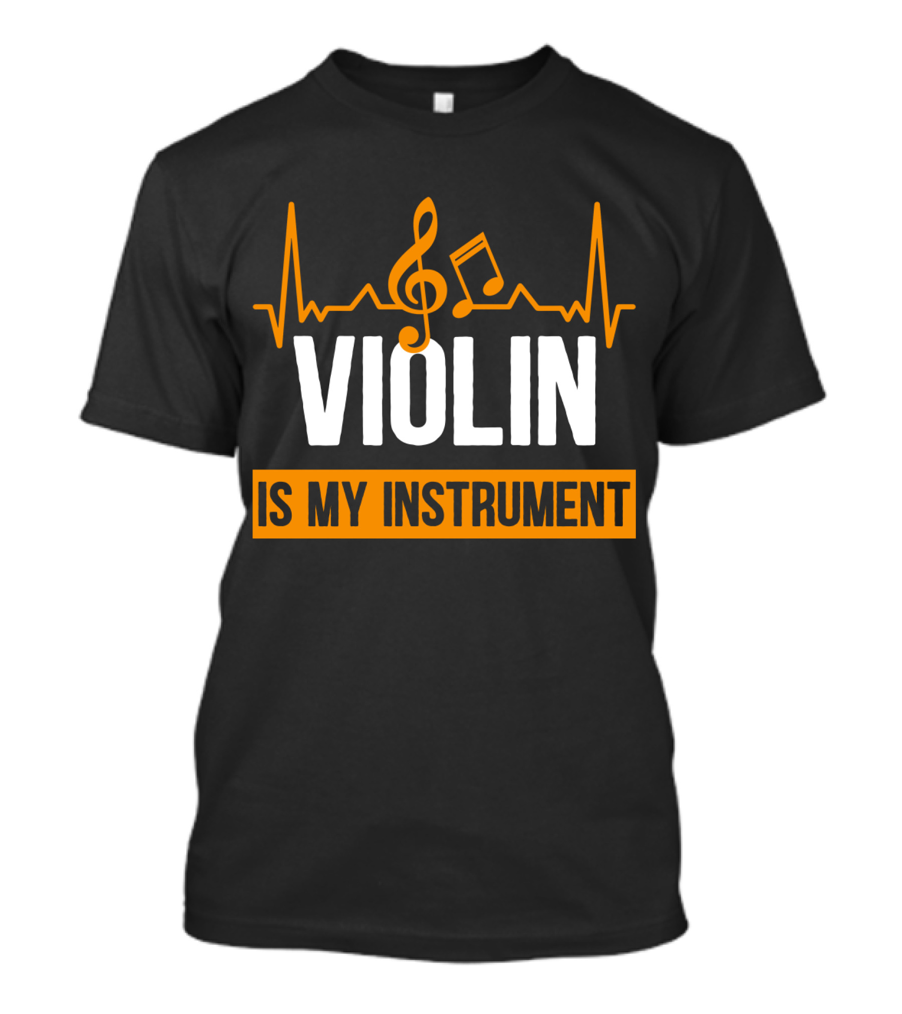 Violin Heartbeat With Musical Notes Is My Instrument T-Shirt