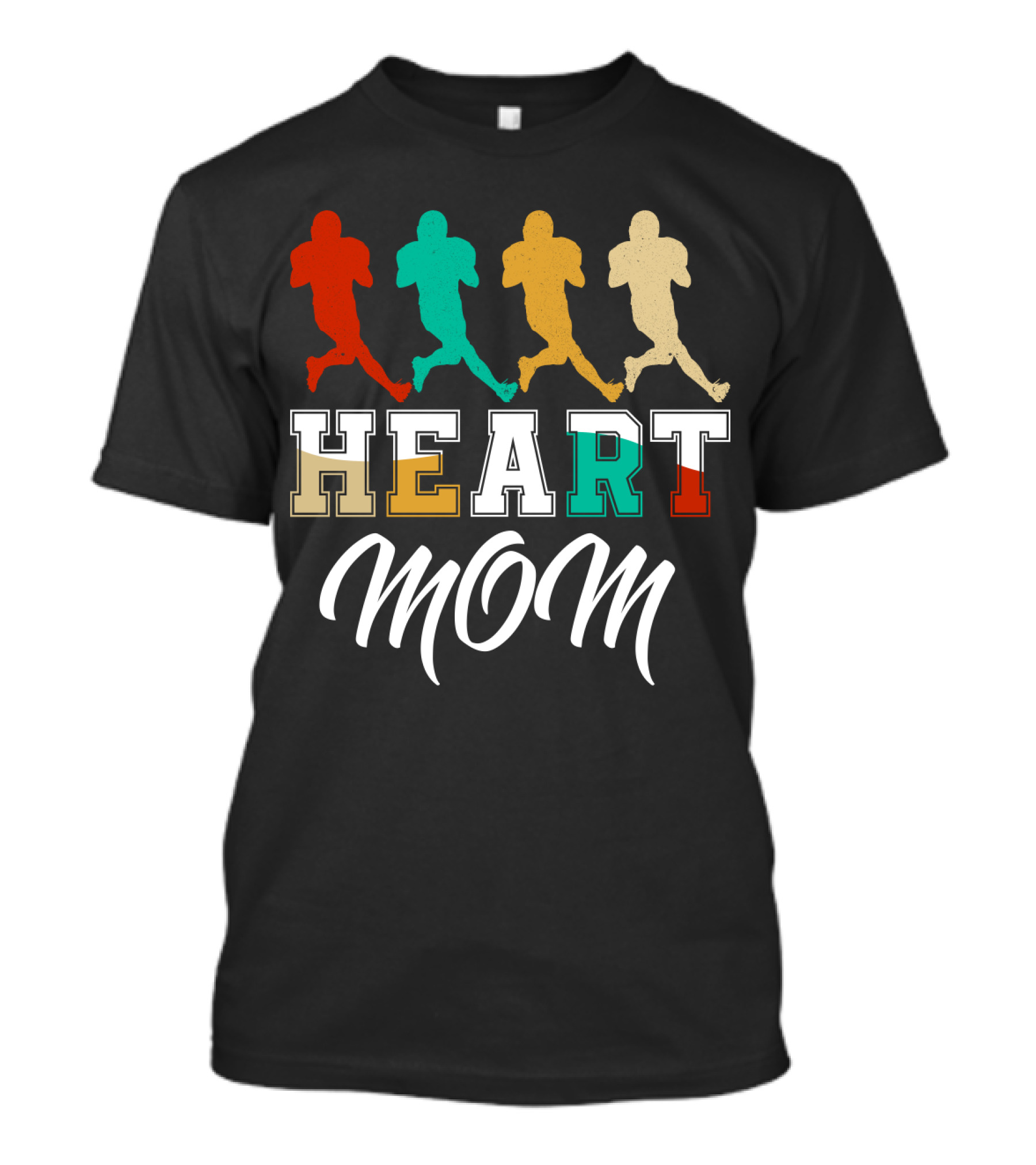Heart Mom Fantasy Football T-Shirt