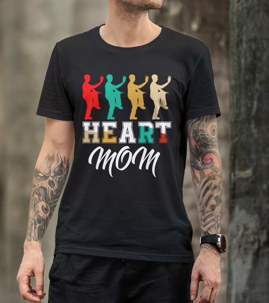 Kung Fu Fighting Heart Mom T-Shirt