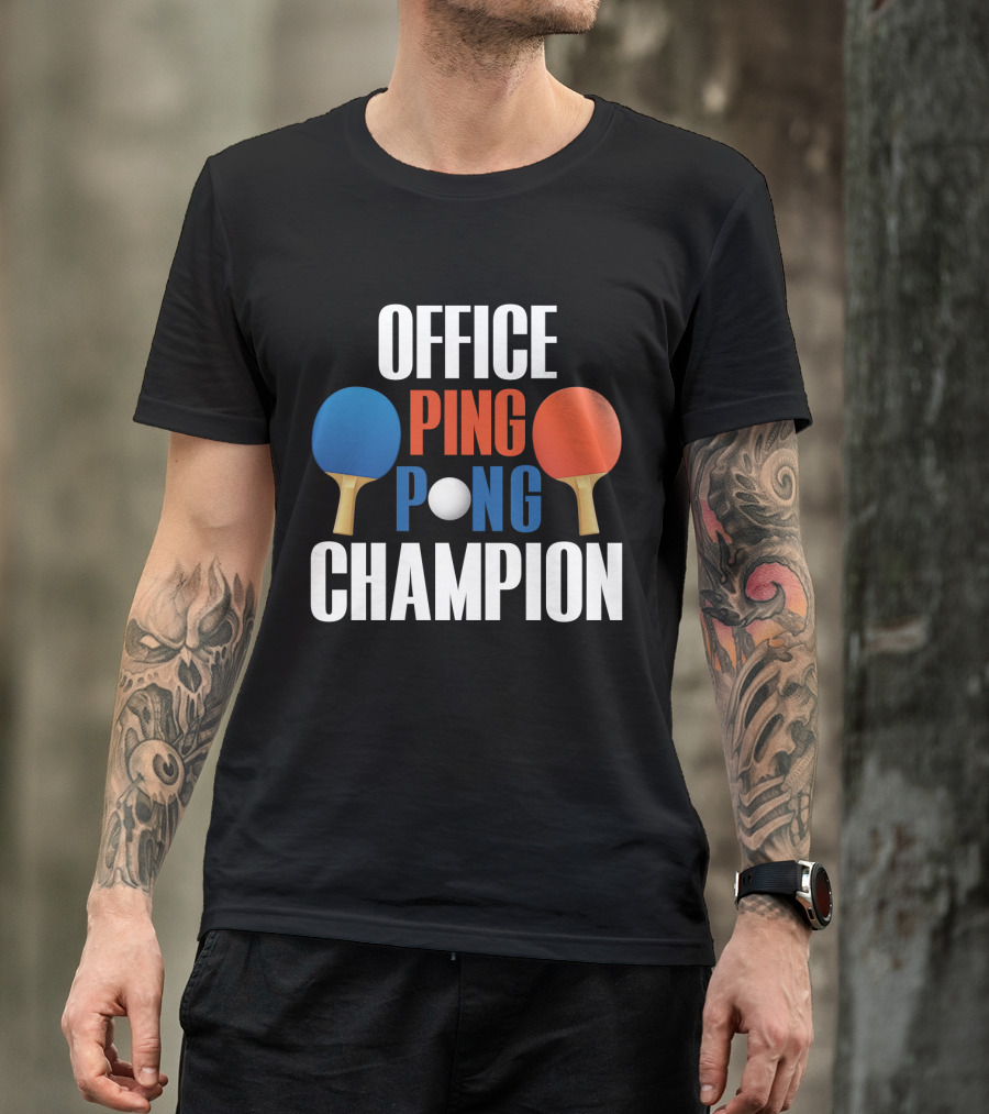 Office Ping Pong Champion Paddle T-Shirt