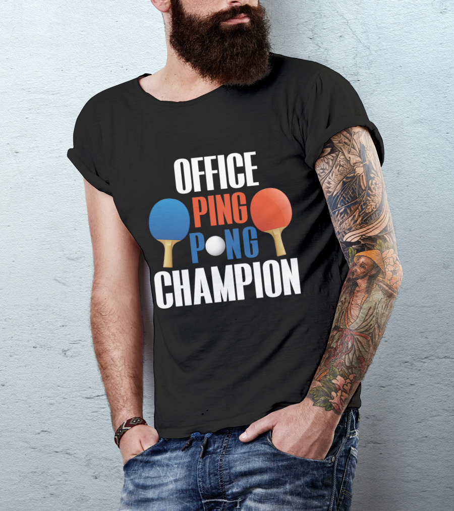Office Ping Pong Champion Paddle T-Shirt