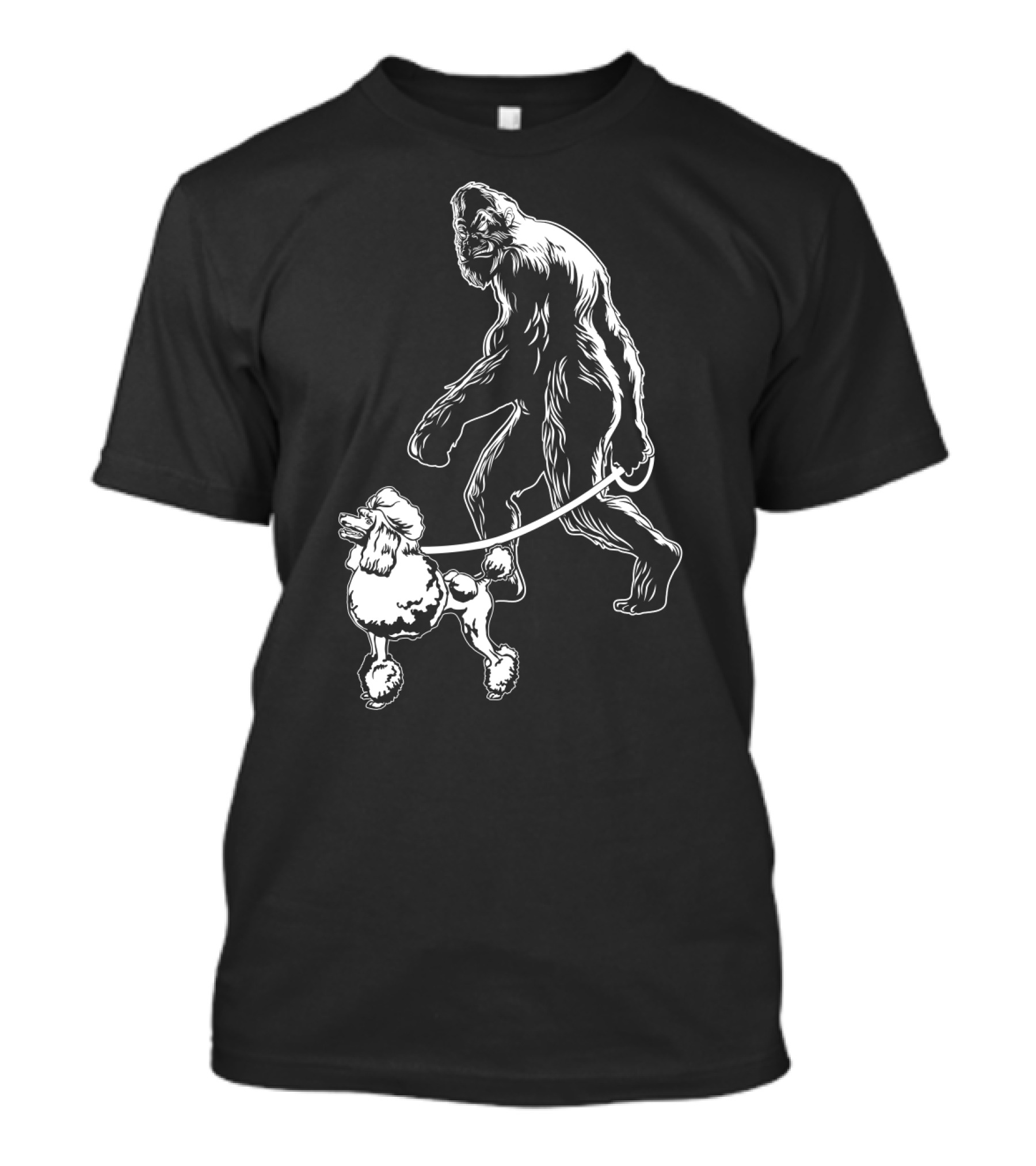 Bigfoot Walking Poodle Companion T-Shirt