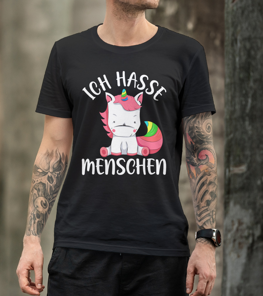 Ich Hasse Menschen Einhorn T-Shirt