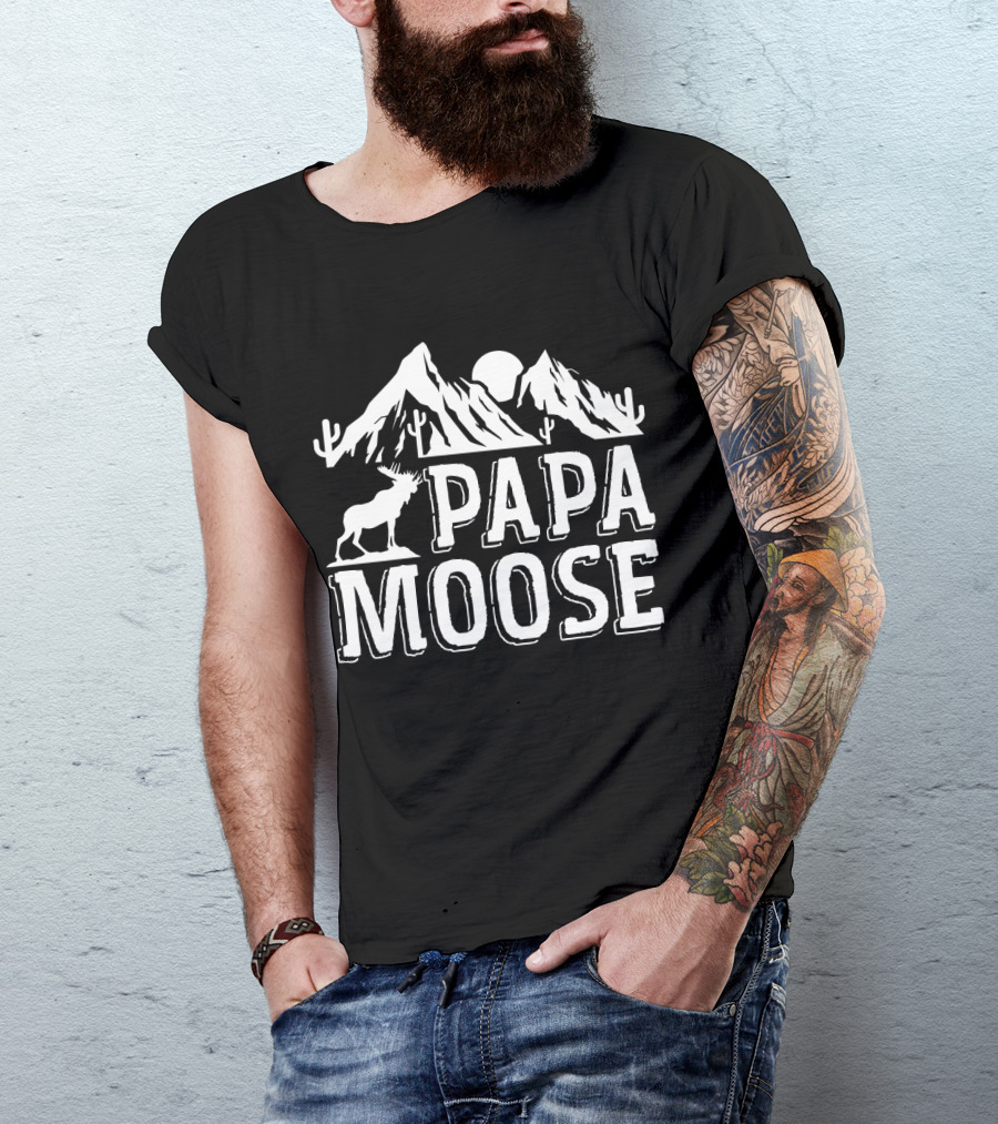 Papa Moose Mountains And Cacti T-Shirt