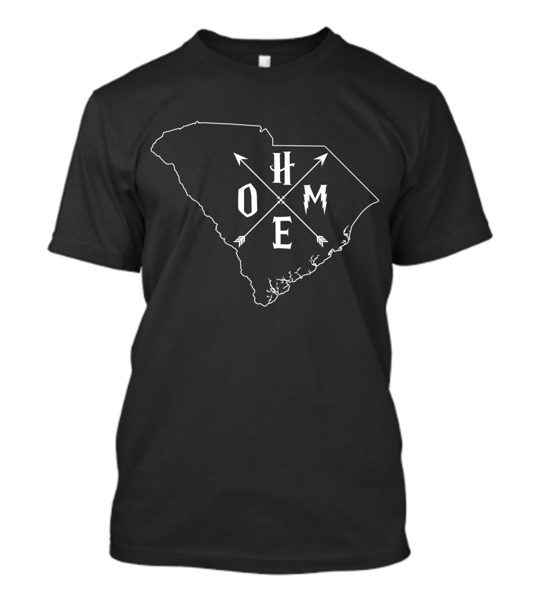 South Carolina Home State Map With Crossed Arrows And Letters T-Shirt