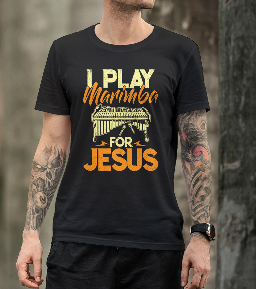 I Play Marimba For Jesus Vintage Marimba Instrument T-Shirt