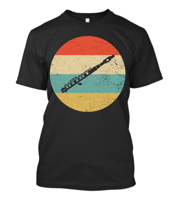Vintage Retro Piccolo Colorful Distressed Circle T-Shirt