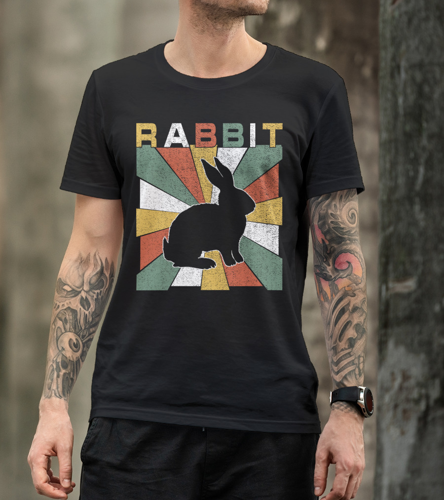 Rabbit Retro 70s Silhouette Sunburst T-Shirt