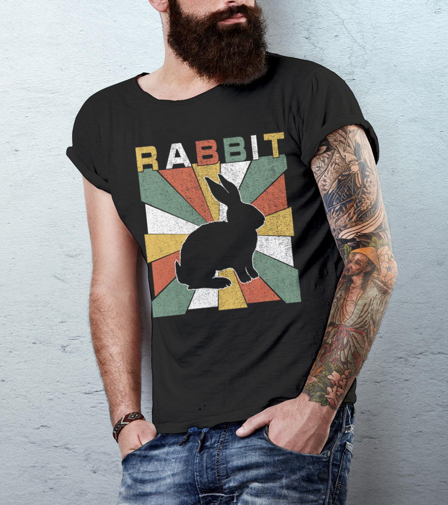 Rabbit Retro 70s Silhouette Sunburst T-Shirt