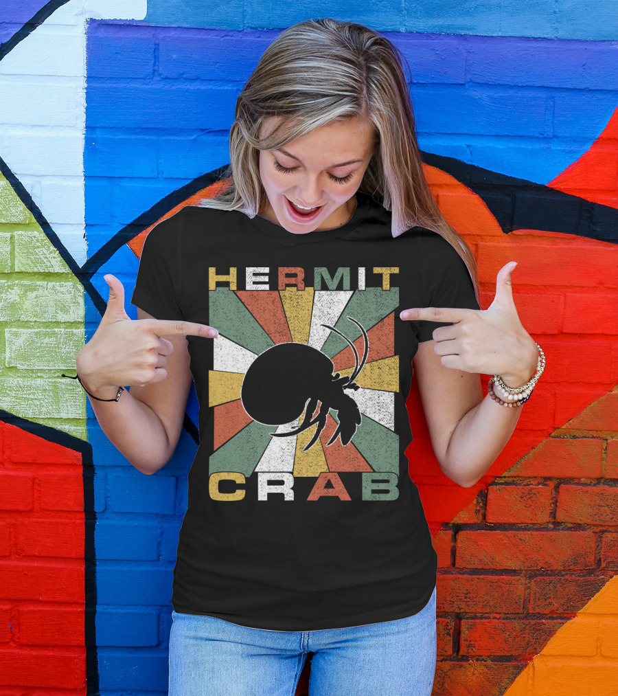 Hermit Crab Retro 70s Vintage T-Shirt