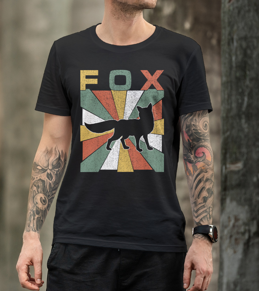 FOX Retro Vintage 70s Silhouette Burst T-Shirt