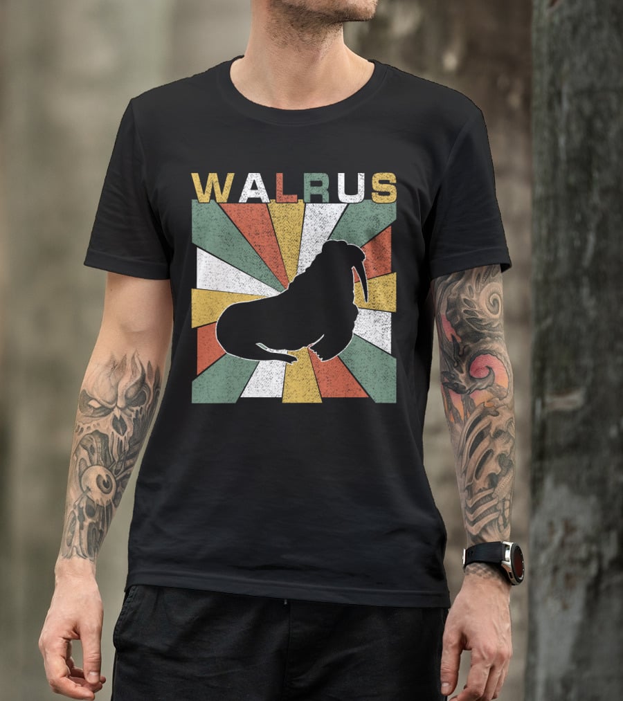 WALRUS Retro 70s Vintage Sunburst T-Shirt