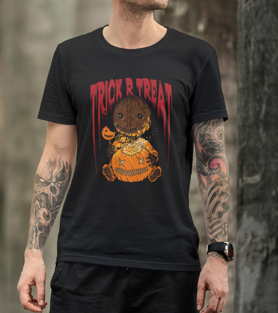 Trick R Treat Sam Pumpkin Horror Halloween T-Shirt