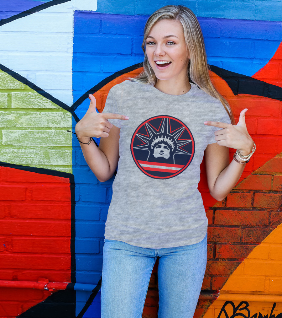 We Bleed Blue Liberty Icon Circle T-Shirt