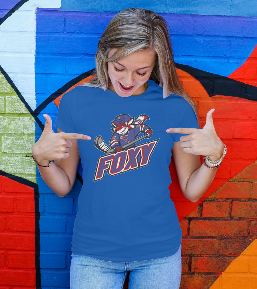 Foxy Hockey New York Blue We Bleed Blue Stores T-Shirt