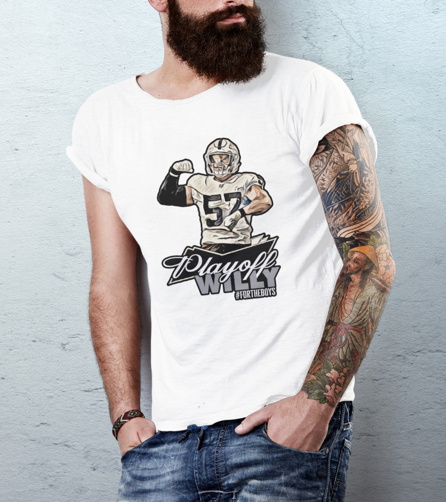 Playoff Willy 57 #ForTheBoys Football Player T-Shirt