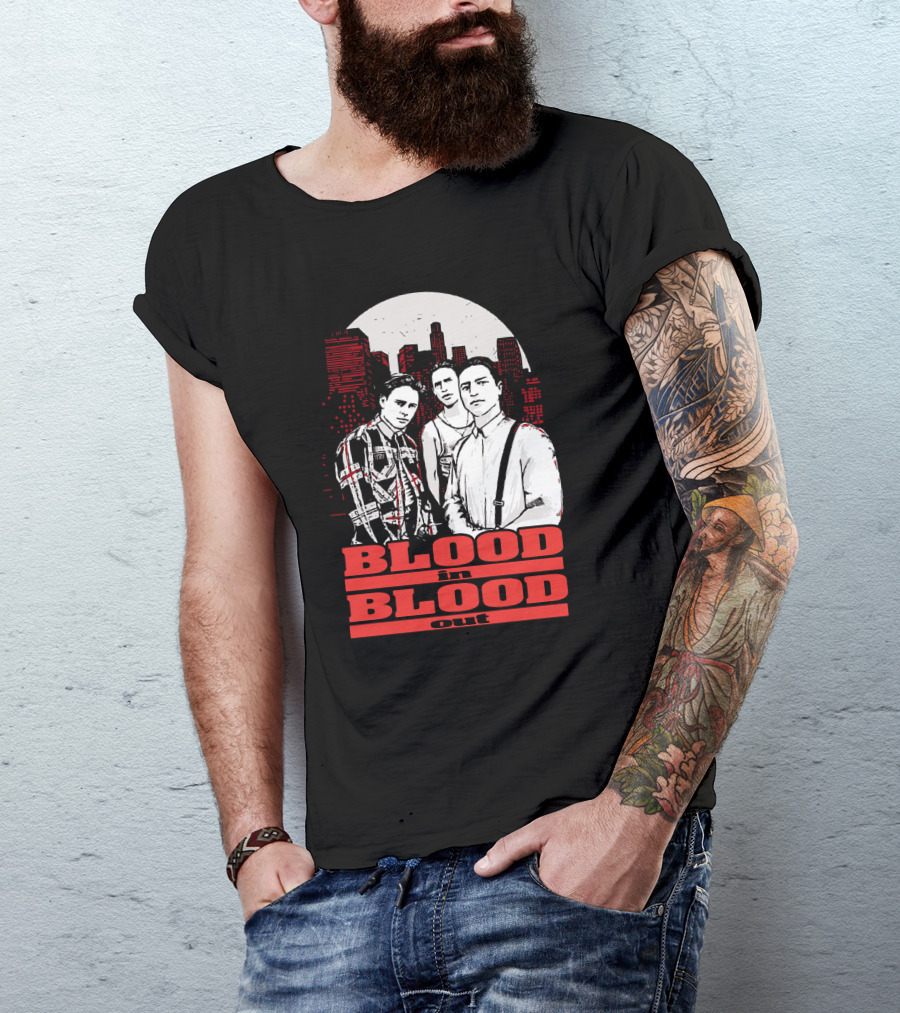 Blood In Blood Out Los Angeles Trio Urban Skyline T-Shirt