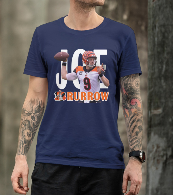 Joe 9 Burrow Football Quarterback Pass Bengals T-Shirt