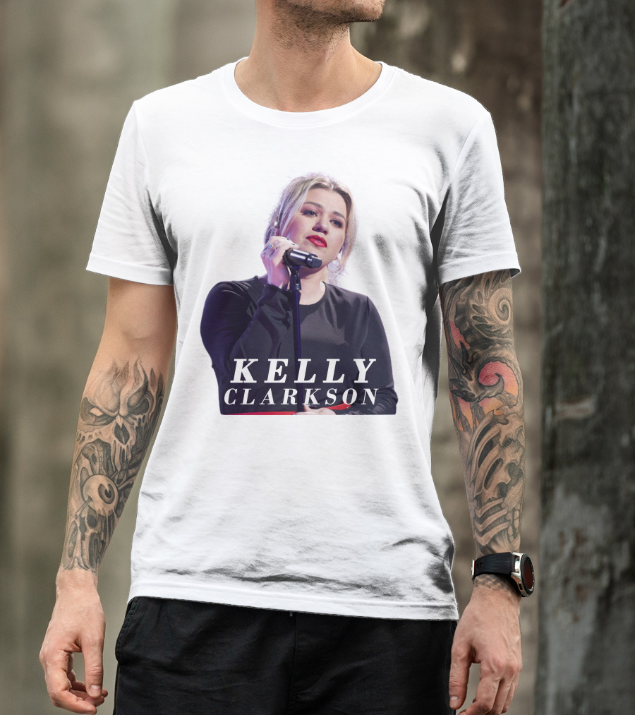 KELLY CLARKSON Concert Performance Microphone Stage T-Shirt