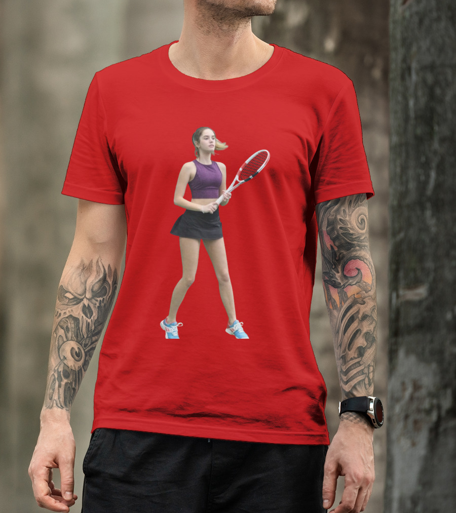 Mackenzie Raine Tennis Player With Racket T-Shirt