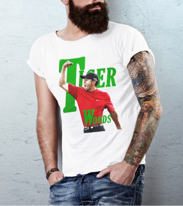 Tiger Woods Iconic Victory Pose Golf Tank Top T-Shirt