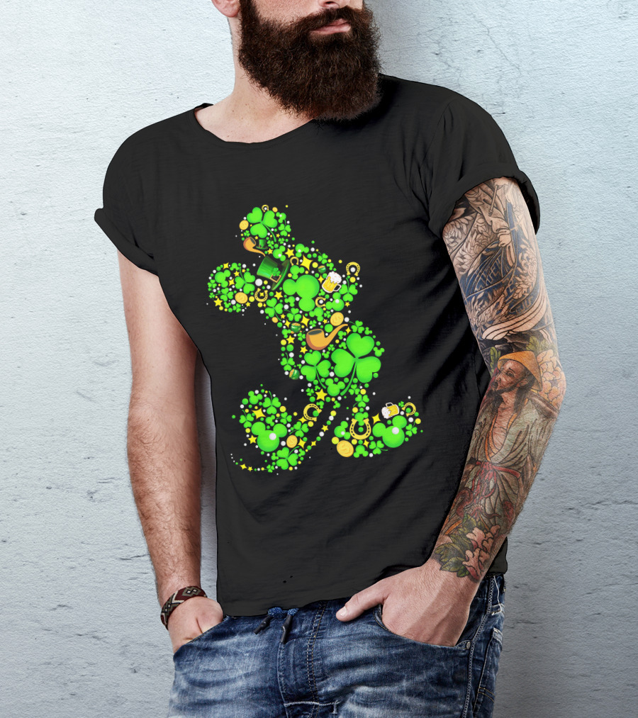 Clover MK Mickey Mouse St. Patrick's Day Lucky Icon Assembly T-Shirt