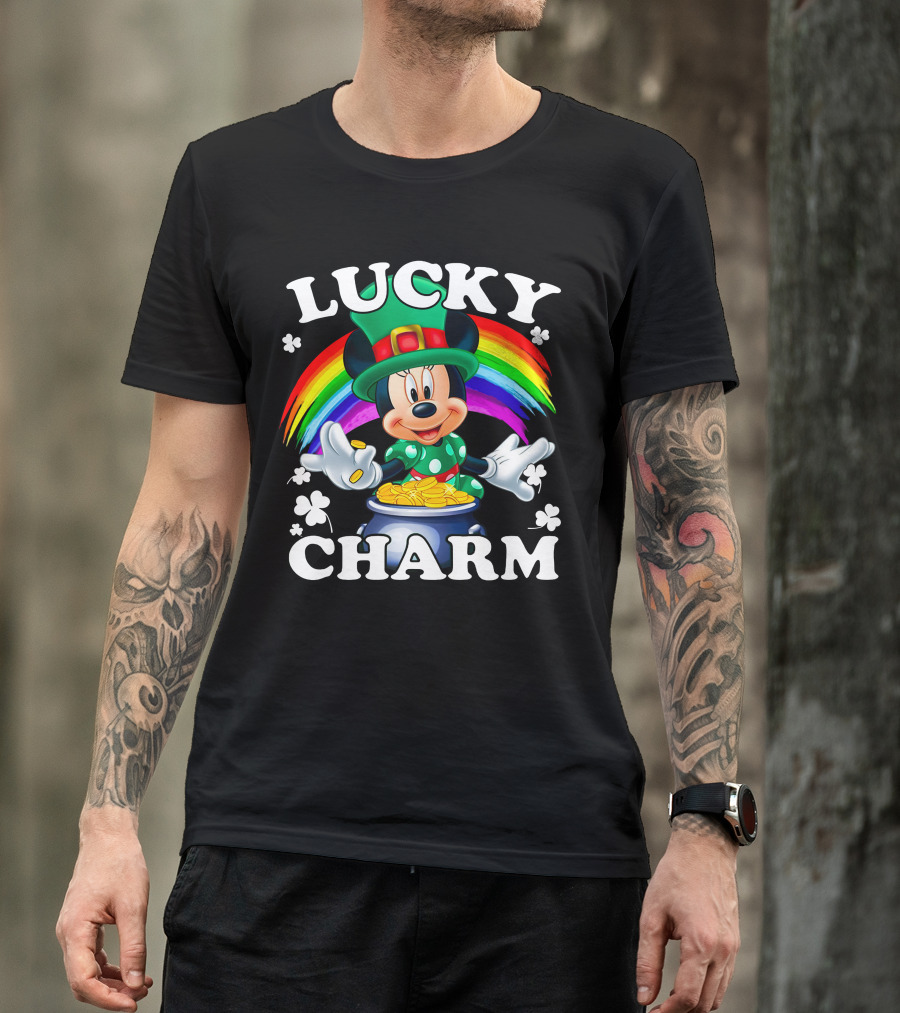 Lucky Charm Rainbow Mickey Pot Of Gold T-Shirt