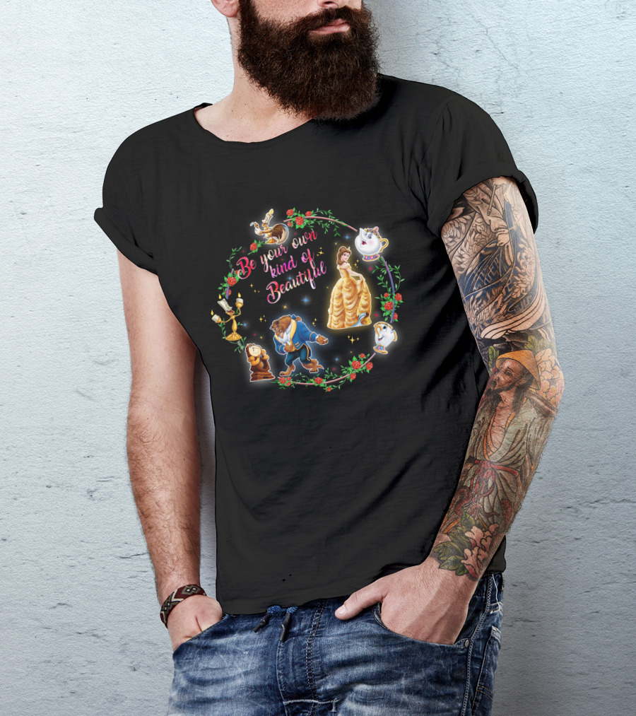 Be Your Own Kind Of Beautiful BT&TB Characters Roses T-Shirt