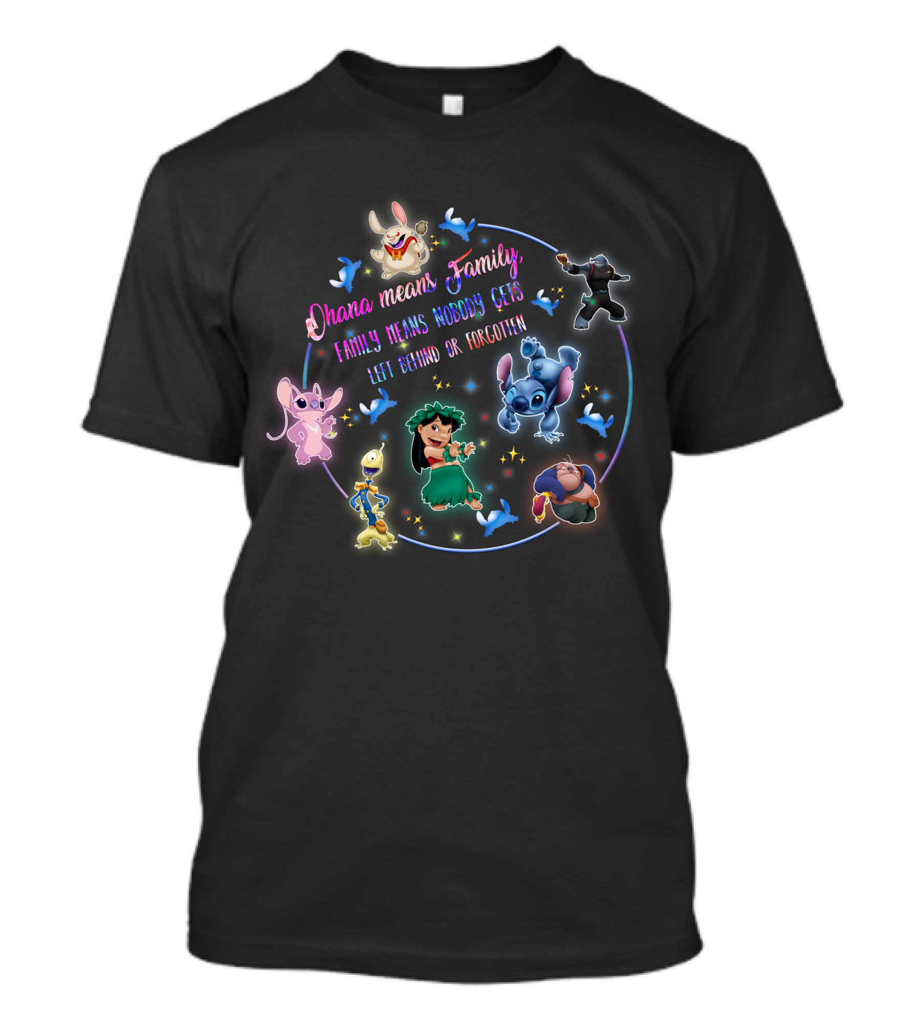 Ohana Means Family Stitch Lilo Nobody Gets Left Behind Or Forgotten T-Shirt